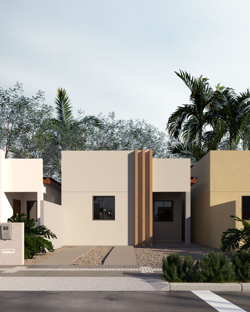 Fachada de casa térrea do Vila Oásis